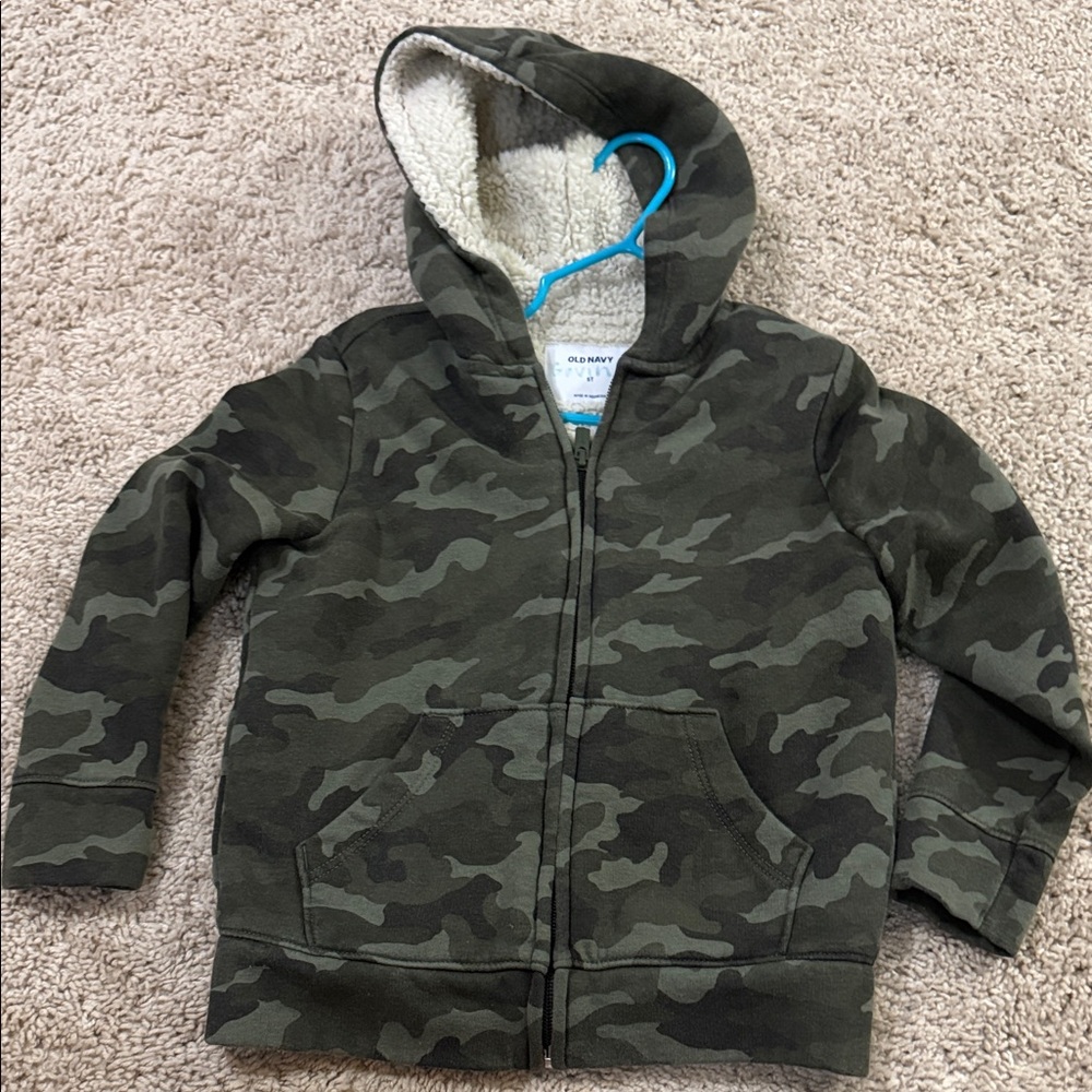 Old Navy Green Camouflage Hoodie